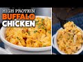 Slow Cooker Buffalo Chicken Mac & Cheese | High Protein Meal Prep