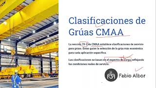 Como se clasifican las grúas elevadas según CMAA 70  Sección 2