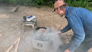 BigRigSteve explores using the Bondstove from Warmbond - Portable firepit