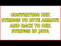 Converting hex strings to byte arrays and back to hex strings in Java