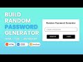 How to Create a Random Password Generator with HTML, CSS, and JavaScript.