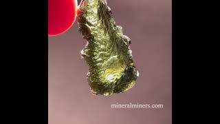 Raw Moldavite Crystal Pendant, beautiful, unique, rare especially made item molj530