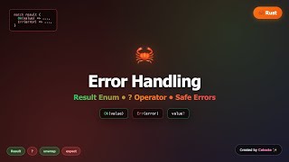 Rust Error Handling - Result Enum, ? Operator & unwrap Methods | Beginner Tutorial
