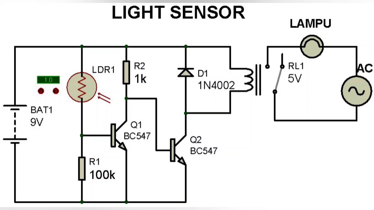 Rangkaian Saklar Lampu Otomatis Menggunakan Sensor Ldr 58 Off