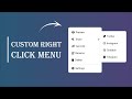How To Create A Custom Right Click Menu | Custom Right Click Context Menu in HTML & CSS & JS