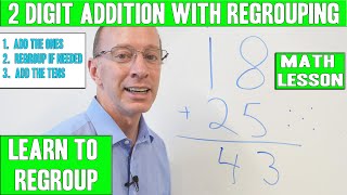 Double Digit Addition with Regrouping | 1st and 2nd Grade Math Lesson | जोड़ के साथ