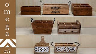 WOODEN OIL CADDY COLLECTION - Omega Exclusive / Omega Glassware - Home Delivery available