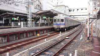 南海高野線 堺東駅 6000系(6003+6915編成) 各停 河内長野行 発車