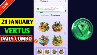 Vertus Combo Cards Today 21 January | Vertus Daily Combo | Vertus Combo Cards | Vertus Combo