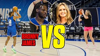 NBA Combine 3 Pointers vs Bronny James!!