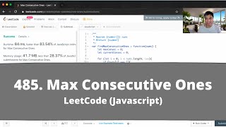 How to Solve "485 Max Consecutive Ones" on LeetCode? - Javascript