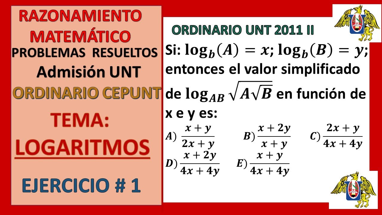 EXAMEN DE ADMISIÓN UNT | Problemas Resueltos De RAZONAMIENTO MATEMÁTICO ...