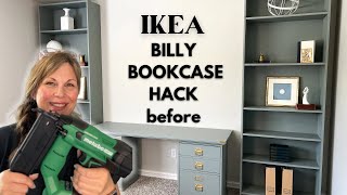 IKEA Billy Hack 🏡 DIY Built-In Bookcase & Accent Wall Transformation