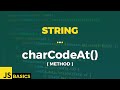 Javascript Basics · String · charCodeAt() (method)