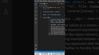 Convert Kilometers to Miles #python #shorts