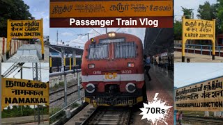 Salem to Trichy Passenger Train Vlog | Namakkal | Karur | Trichy | Trichy Train | Salem Train