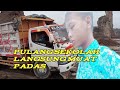 Galang belum sempat ganti baju langsung muat padas/tanah urug