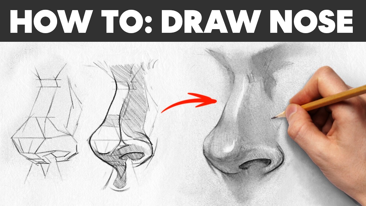 How To Draw Nose Easy Beginner Tutorial Youtube