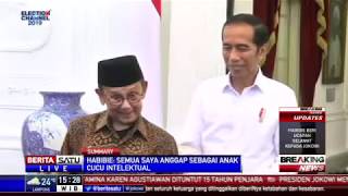 Sambangi Istana, BJ Habibie Ucapkan Selamat ke Jokowi