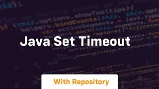 java set timeout