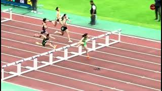 女子u16 100米栏（栏高0.762m）13秒09女子100米栏 田径比赛 跨栏 田径 运动员 @DOU+小助手 @DOU+上热门