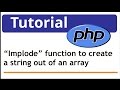 PHP: using implode function to create a string out of an array