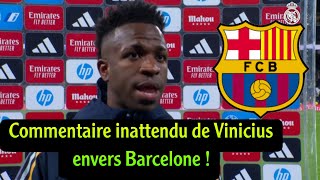 Commentaire inattendu de Vinicius envers Barcelone après le match entre le Real Madrid et l'Atlético