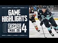 Seattle Kraken vs. Anaheim Ducks | 3/26 Game Highlights