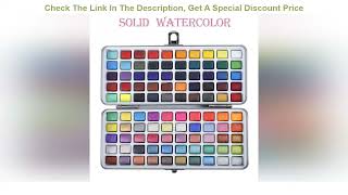 50/72/90/100 Colors Solid Watercolor Paint Set Contains Pearl Fluorescent Glitter Metallic Maca