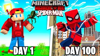I Survived 100 Days in a Minecraft City as SPIDERMAN...
