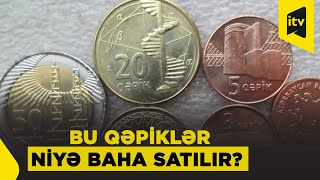 Üzərində gerb olan Azərbaycan qəpikləri 100 manatdan baha təklif olunur