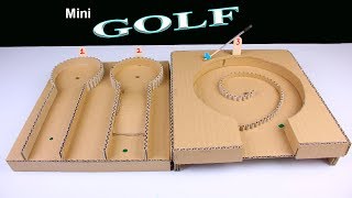How To Make  Mini Golf Desktop Game From Cardboard - Diy Simple Mini Game At Home