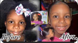 HOW TO USE JUST FOR ME TEXTURE SOFTENER NO-LYE SYSTEM ON LIL GIRLS 4C HAIR TYPE