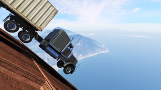 DODGE THE FLYING TRUCKS! (GTA 5 Funny Moments)
