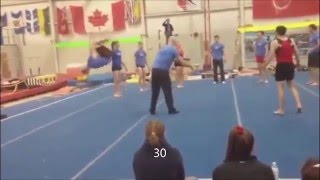 World Masters Gymnastics Championship 2013 - Back Tuck Circle of Rainbows and Happiness