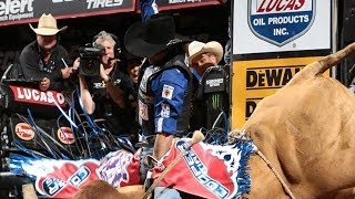 WINNING RIDE: Renato Nunes puts up 88.75 points Cowtown Slinger (PBR)