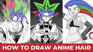 How to Draw Manga Hair | Beginner Manga Drawing Tutorial