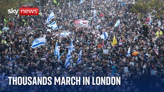UK: 60,000 people march against antisemitism in London
