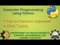 [Python Programming Basics to Advanced] : List as Function Arguments | Lab 18P-1