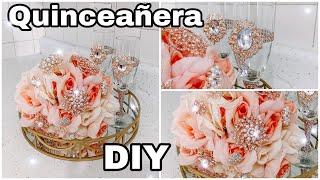 DIY QUINCEAÑERA GLAM // COPAS Y RAMO// TOTALLY DAZZLED // ideas