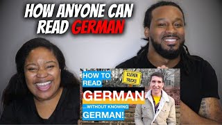 🇩🇪 LET'S LEARN GERMAN! American Couple Reacts "How Anyone (including YOU) Can Read German"