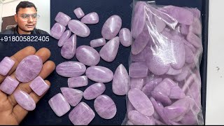 Pink Gemstone Cabochon Name Kunzite gemstone unboxing and review cabochon by Etsy gemstone Seller