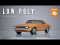 Modeling low poly car in Blender❗️CAMARO (1969)