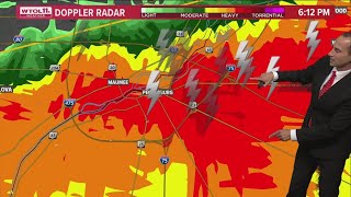 6:15 p.m.: Strong thunderstorms hit Toledo region Thursday evening