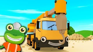 Caroline The Crane Song | Gecko's Garage | Kids Songs | Construction Trucks For