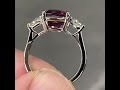 pink purple spinel u0026 diamond ring in platinum