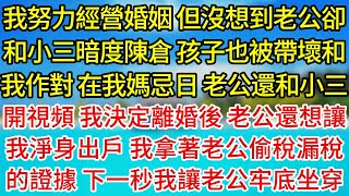 【完結】我努力經營婚姻，但沒想到老公卻和小三暗度陳倉，孩子也被帶壞和我作對，在我媽忌日，老公還和小三，開視頻，我決定離婚後，老公還想讓我淨身出戶，我拿著老公偷稅漏稅的證據，下一秒我讓老公牢底坐穿