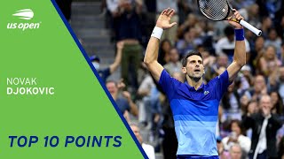 Novak Djokovic | Top 10 Points | 2021 US Open