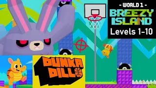 Dunkadillo - World 1 Levels 1-10 + Cards Walkthrough