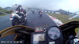 クシタニ走行会　2018/10/10雨の岡山国際　CBR929RR